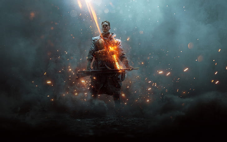 male soldier with rifle digital wallpaper, Battlefield 1, They Shall Not Pass