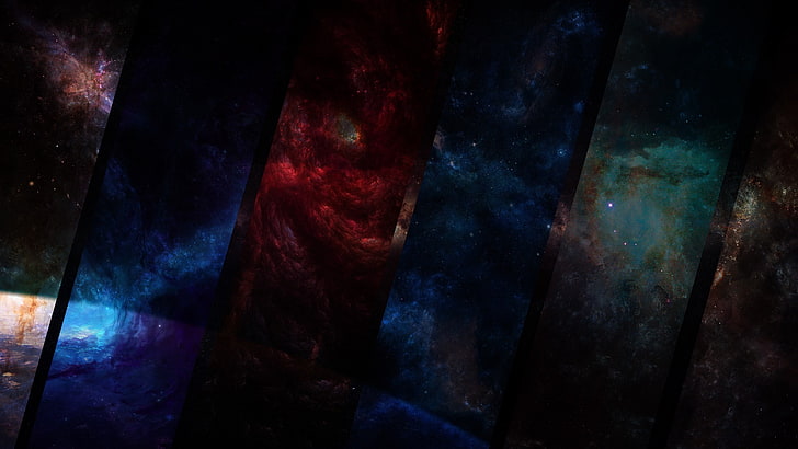 galaxy, stars, universe, sky, planet, multi colored, no people, HD wallpaper