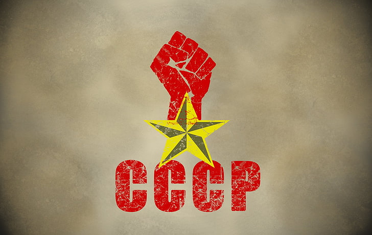 CCCP logo, Man Made, Communism, red, communication, celebration, HD wallpaper