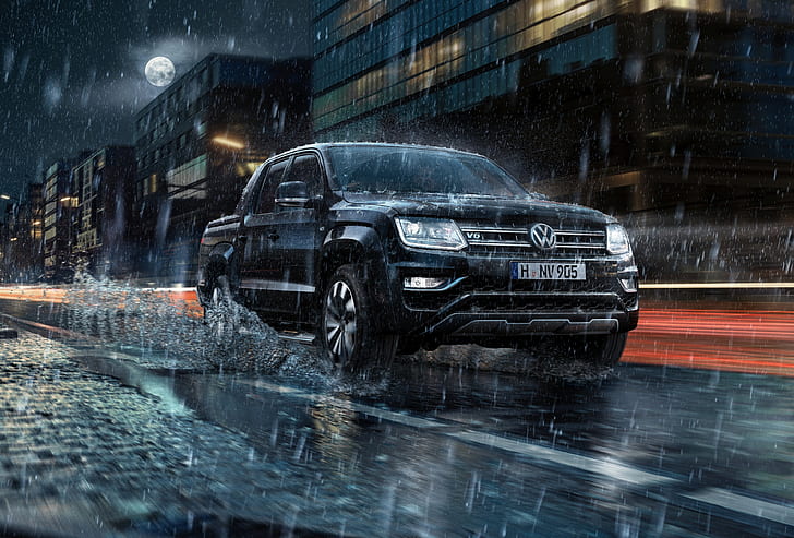 Volkswagen, Volkswagen Amarok, Car, Pickup, Rain, Vehicle, HD wallpaper