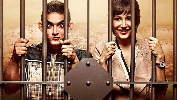 HD wallpaper: Funny Aamir Khan And Anushka Sharma, movies, bollywood movies  | Wallpaper Flare