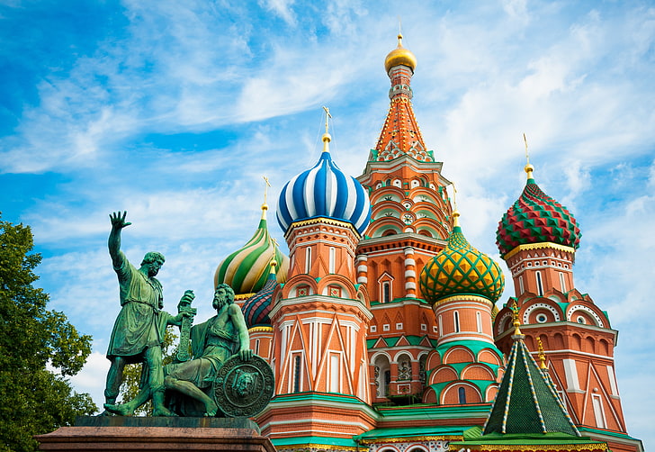 Saint Basil's Cathedral, city, Moscow, The Kremlin, St. Basil's Cathedral