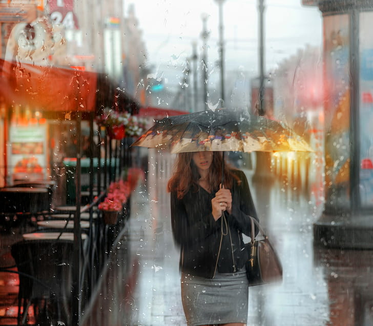 rain, street, city, St. Petersburg, HD wallpaper