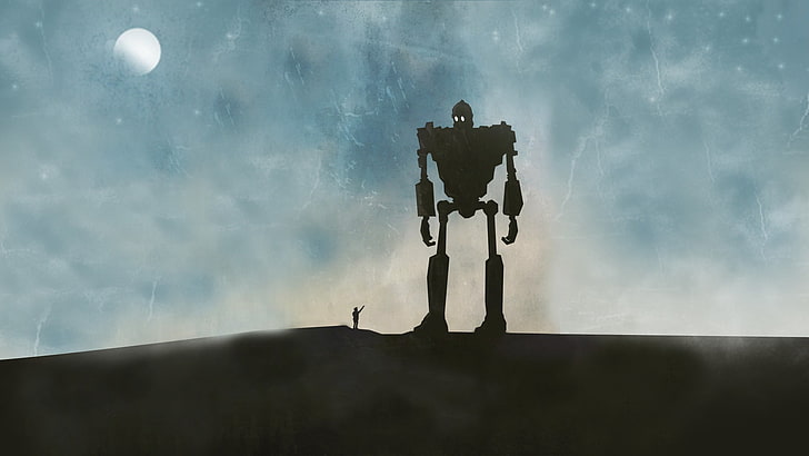 robot wallpaper, The Iron Giant, cloud - sky, nature, full length