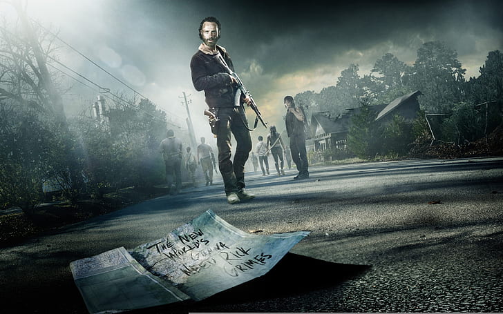 The Walking Dead, Carl Grimes, Andrew Lincoln, Norman Reedus, HD wallpaper