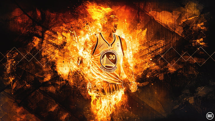 HD wallpaper: Stephen Curry, Fire, Sport, Basketball, NBA, Golden State,  Warriors | Wallpaper Flare