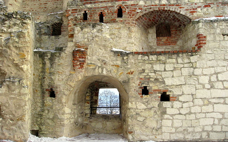 janowiec castle, architecture, built structure, old, history, HD wallpaper