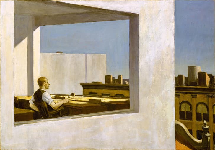 1953, Edward Hopper, Office in a Small City