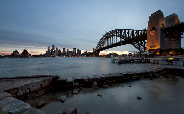 Harbour Bridge, Australia, Sydney, HD wallpaper