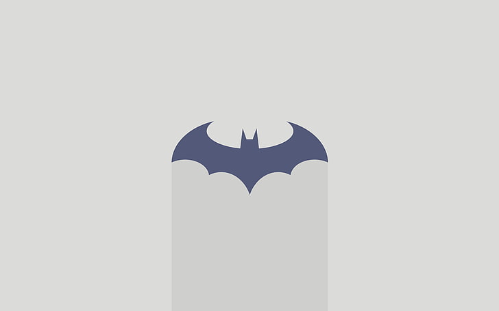 Batman logo, minimalism, copy space, studio shot, no people, white background