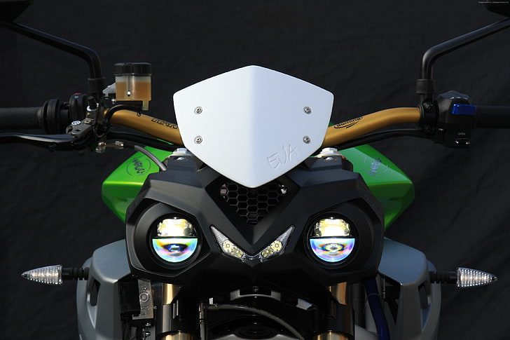 electric street fighter, green, best motorcycle, electric bikes