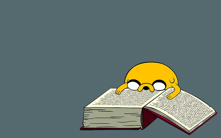 book clip art, Adventure Time, minimalism, Jake the Dog, copy space, HD wallpaper