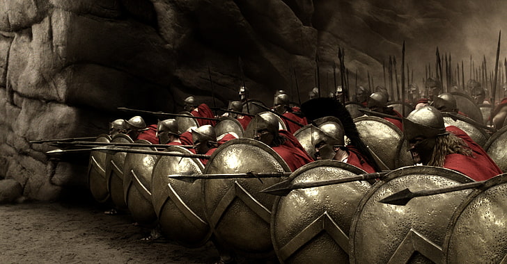 Spartan of 300, shields, spears, the Spartans, old, cultures, HD wallpaper