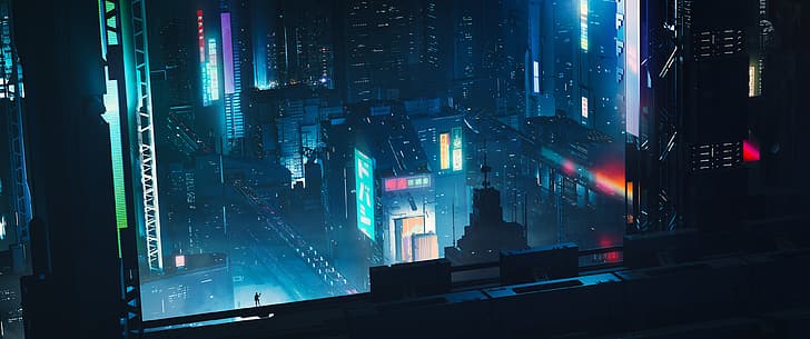 4K, ultrawide, city, cyberpunk, futuristic, futuristic city, HD wallpaper