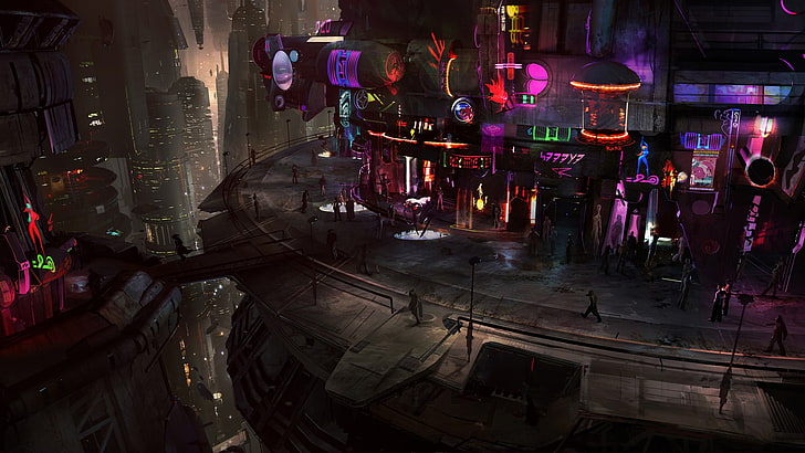 Final Fantasy game still screenshot, cyberpunk, science fiction, HD wallpaper