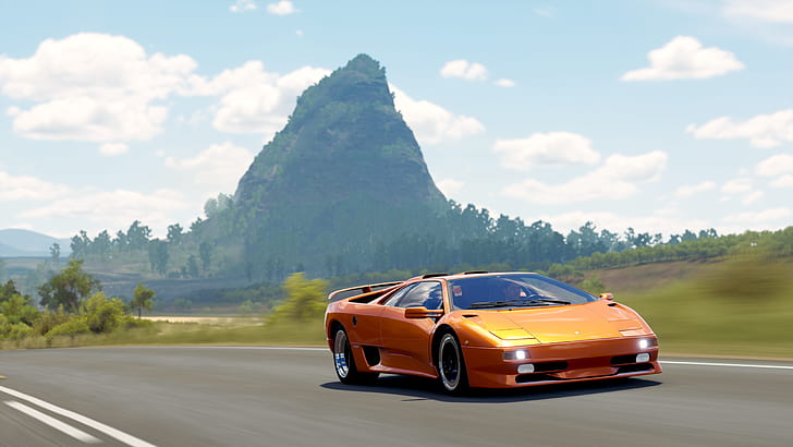 forza horizon 3, car, 2K, Lamborghini Diablo Sv, video games