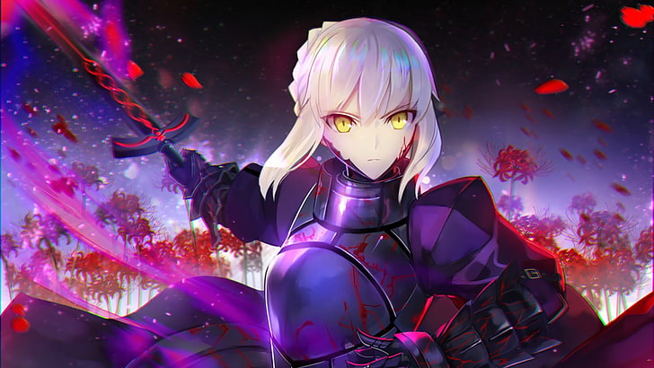 Saber Alter, Fate Series, anime girls, portrait, one person, HD wallpaper