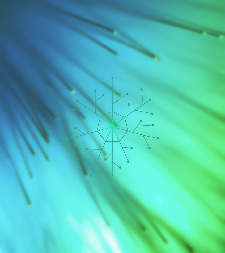 snowflake digital art, Android (operating system), pattern, Optic fiber