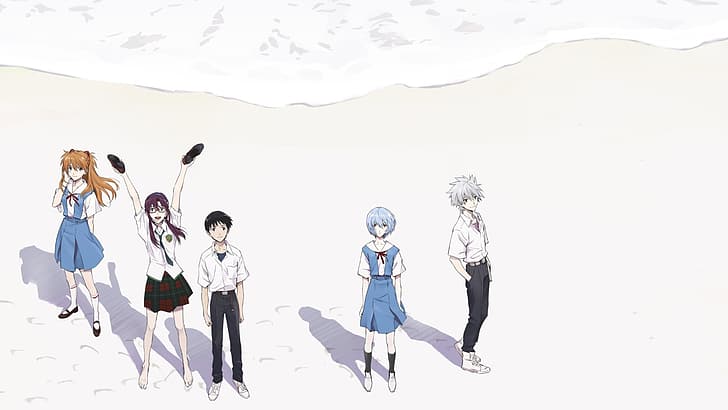 Neon Genesis Evangelion, Ikari Shinji, Asuka Langley Soryu, HD wallpaper