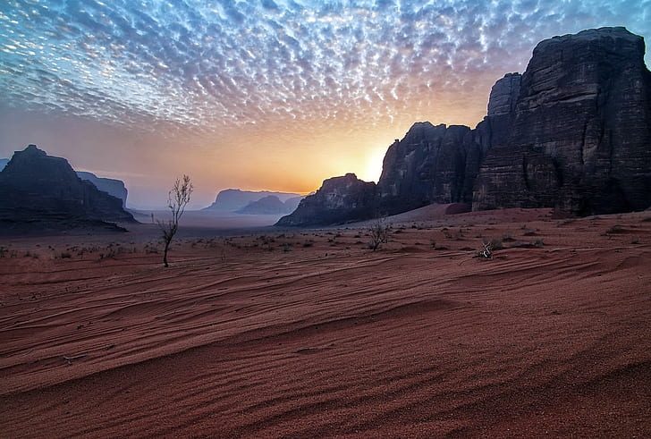 Jordan, Amazing sky, Wadi Rum desert, HD wallpaper