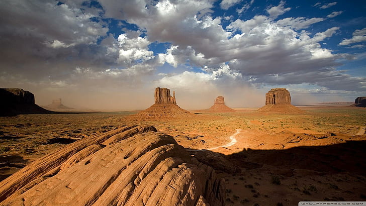 Sstorm In Monument Valley Utah, monument valley navajo, sandstorm, HD wallpaper