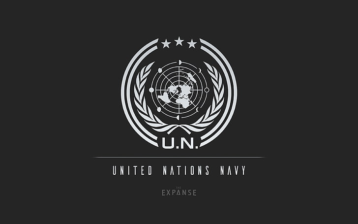 United Nation Navy logo, the expanse, simple, simple background, HD wallpaper