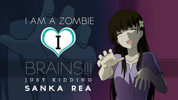 anime, anime girls, Sankarea, Sanka Rea, zombies, brain