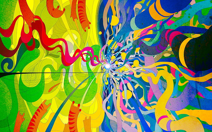 multicolored abstract painting, multicolored abstract painting, HD wallpaper