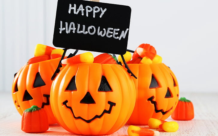 HD wallpaper: Pumpkin Smile Happy Halloween, orange Halloween decors,  Festivals / Holidays | Wallpaper Flare