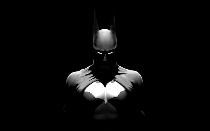Batman vector art, DC Comics, Gotham, minimalism, black Color, HD wallpaper