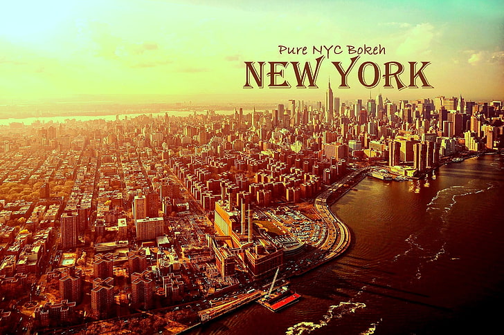New York Pure Bokeh wallpaper, New York City, sky, architecture, HD wallpaper