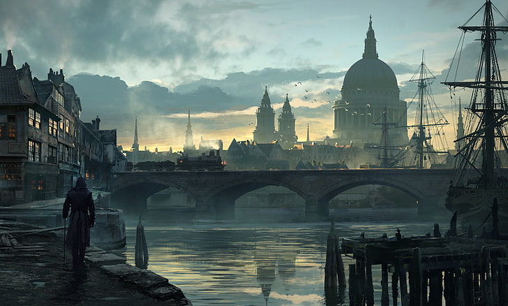 Assassin's creed movie scene, video games, artwork, built structure