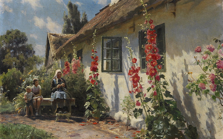 1934, Danish painter, Peter Merk Of Menstad, Peder Mørk Mønsted, HD wallpaper