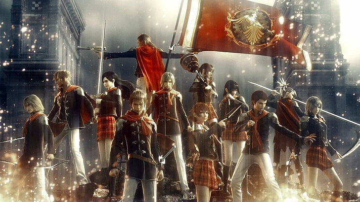 Final Fantasy, Final Fantasy Type-0 HD, group of people, indoors, HD wallpaper