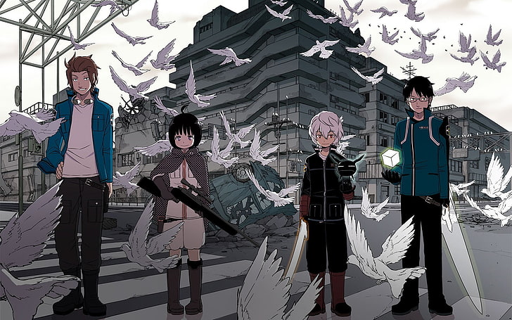 Hd Wallpaper Manga World Trigger Group Of People Real People Men Standing Wallpaper Flare