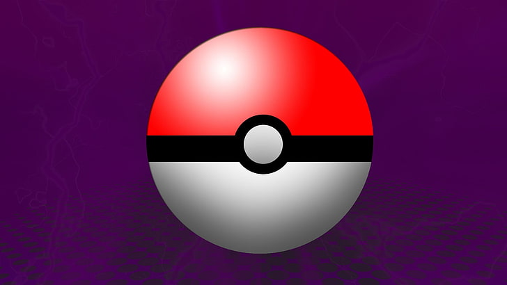 white and black wall decor, Pokémon, Pokéballs, sphere, purple