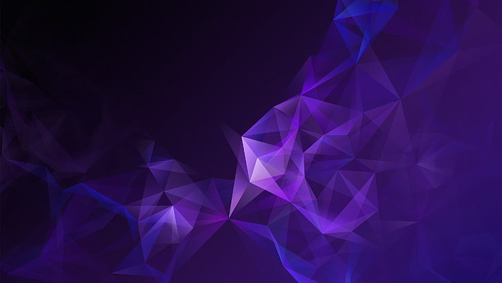 geometry, polygon, purple, violet, dark, transparency, translucency, HD wallpaper