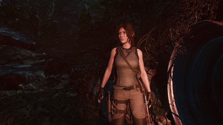 Download wallpaper cave, lara croft, radio, shadow of the tomb raider,  section games in resolution 1920x1080