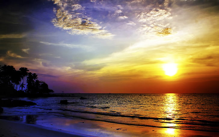 Superb Sunset In The Tropics Hd Wallpaper 587744 HD wallpaper