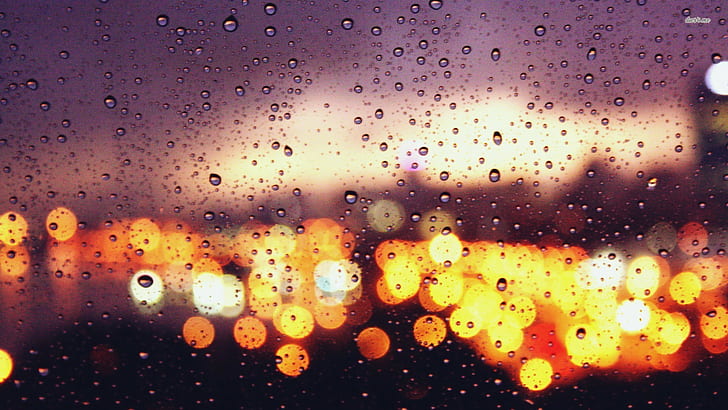 Rainy, window, light, photography, 1920x1080, HD wallpaper