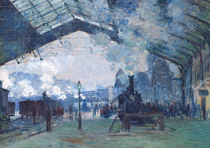 picture, Claude Monet, genre, The Station Saint-Lazare. The Train From Normandy