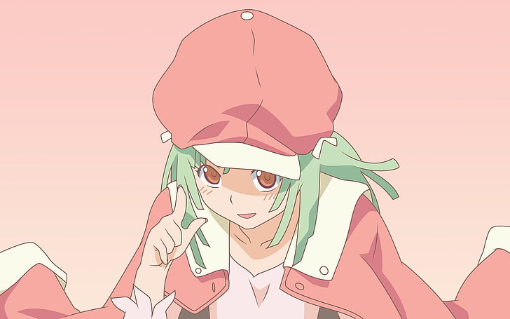 anime, Monogatari Series, Sengoku Nadeko, one person, hat, front view
