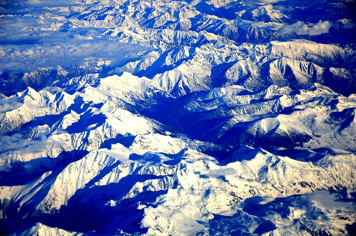 aerial photo of rock mountain, Alps, landscape, mountains, cold temperature