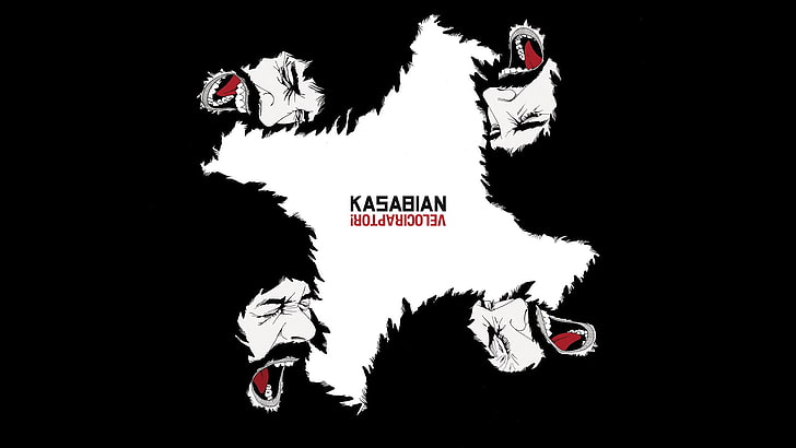 Kasabian Velociraptor wallpaper, psychedelic rock, indie rock
