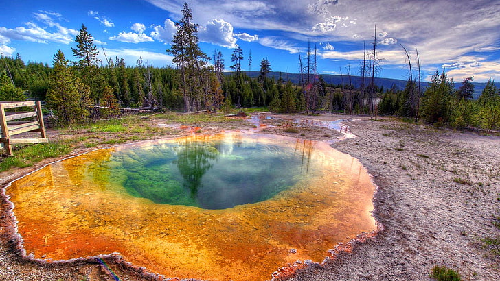 landscape, united states, wyoming, yellowstone, national park, HD wallpaper