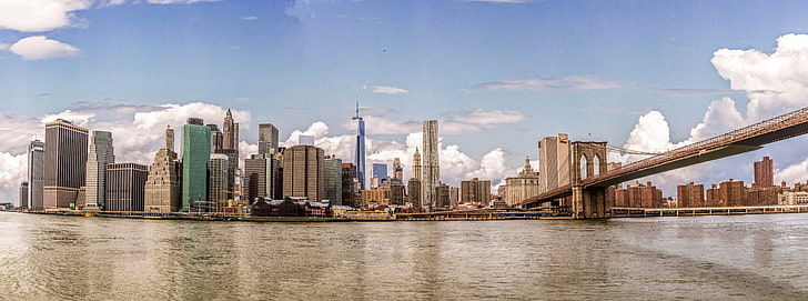 Brooklyn Bridge HDR, New York, Brooklyn Bridge, New York, City, HD wallpaper