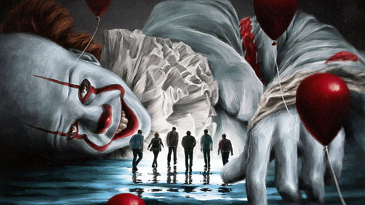 Movie, It Chapter Two, Balloon, Clown, Pennywise (It), Smile, HD wallpaper