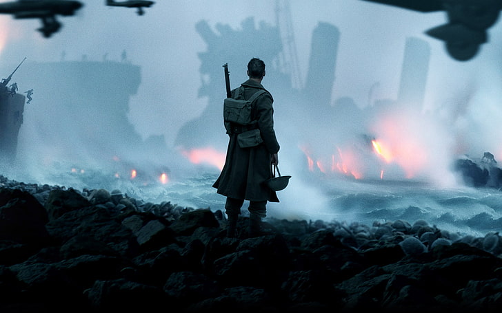 Dunkirk Movie Poster, smoke - physical structure, warning sign, HD wallpaper