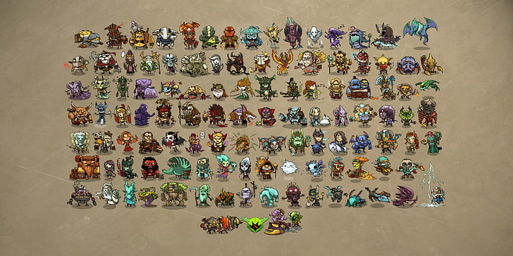 Dota 2, Dota2 Alchemist, large group of objects, indoors, variation, HD wallpaper