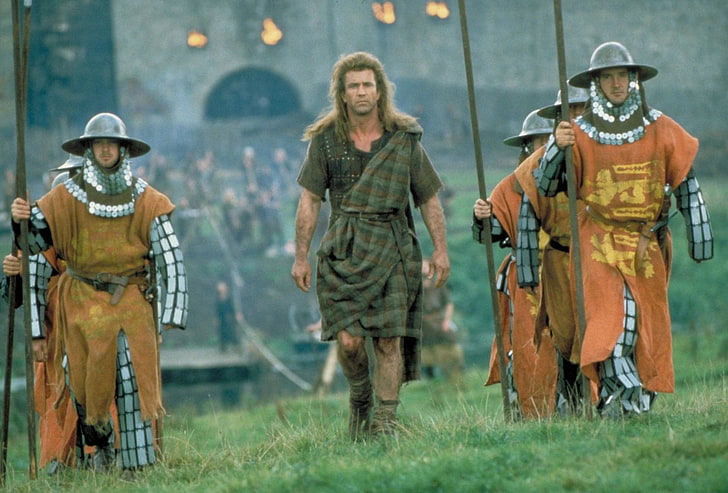 Movie, Braveheart, clothing, government, front view, group of people